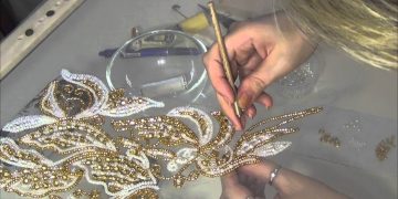 hand embellished zari clothing